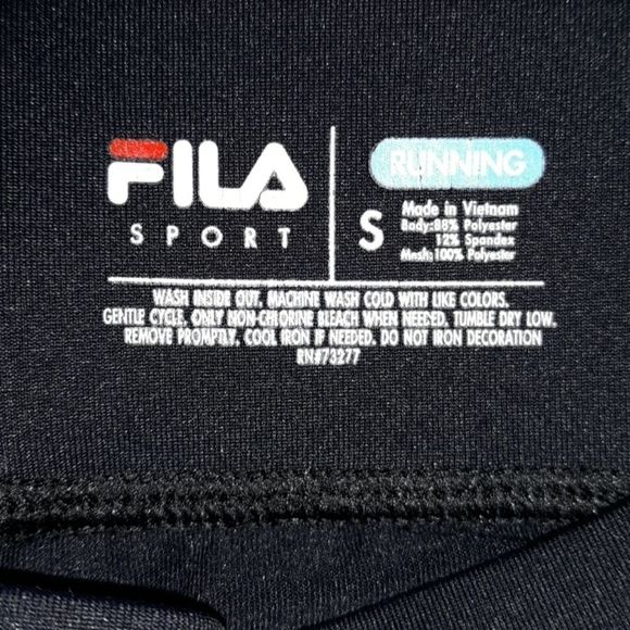 Fila Sport Running Crop Leggings Black Blue Small - Picture 5 of 7